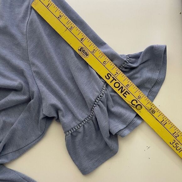 Luxology Short Sleeved, Scooped Neck Tie Waist Blouse, Size XL‎ - Picture 7 of 8